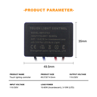 Module de contrôle tactile pour lampe à miroir 110V-220V, variateur de lumière LED, capteur tactile pour ampoules LED et incandescentes