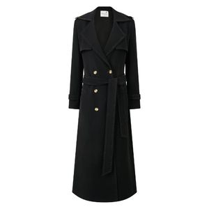 Abrigo de lana de doble botonadura para mujer, abrigo largo con forro de seda, estilo elegante, servicios ODM, Vietnam - Product Image 6