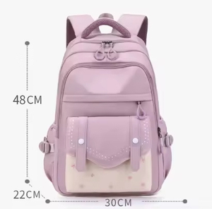 Sac à dos scolaire grande capacité personnalisé pour jeunes filles, léger et au style simple, pour étudiantes - Product Image 3
