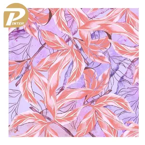 Hızlı teslimat ile güzel özelleştirilmiş dijital baskılı çiçek çiçek tasarımları 100% Rayon kumaş
