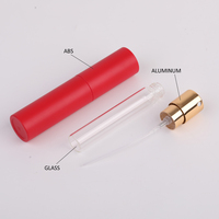 Mini flacon de parfum vaporisateur mat de 10 ml, rechargeable, en plastique, pour huiles essentielles, avec impression de logo personnalisée