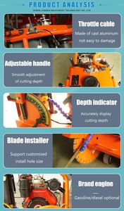 เครื่องตัดพื้นผิวถนนดีเซลรุ่นใหม่ ทนทานต่อการสึกหรอ ผลิตในประเทศจีน - Product Image 4