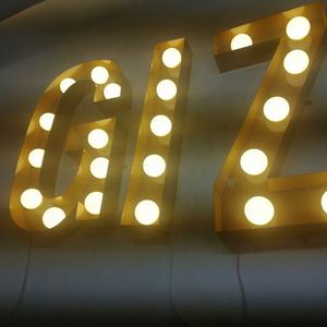 Personalizzato metallo LED marquee lettere vintage luce lampadina lettera segno i segni della lettera di amore di nozze per le decorazioni di nozze - Product Image 6