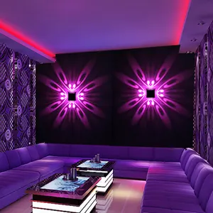 Lámpara LED de pared con Control remoto, luz decorativa de colores RGB, mariposa, Bar, KTV