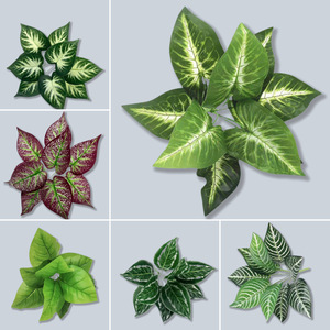 Feuilles de Monstera rayées artificielles Mengjie, plantes vertes de 30 cm à 100 cm, PVC souple, décoration intérieure, accessoires de mariage - Product Image 5