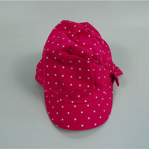 Stampa a pois di cotone Gorra <span class=keywords><strong>Con</strong></span> Bandana bambini <span class=keywords><strong>Con</strong></span> papillon in rosa rossa - Product Image 2