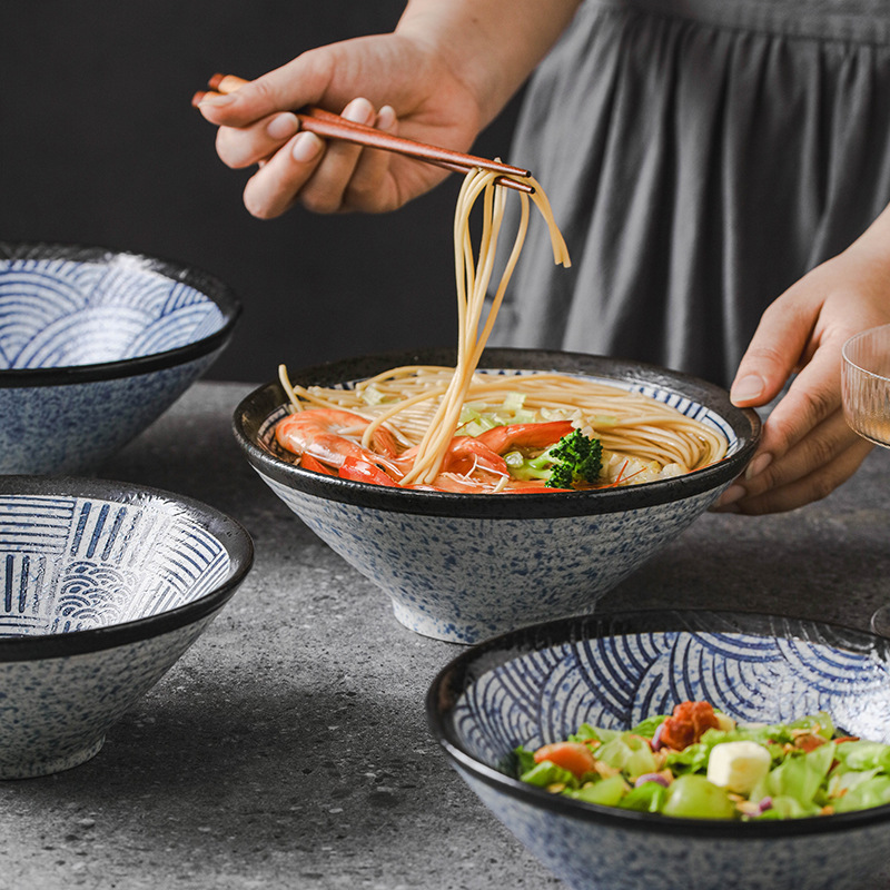 Bol à Ramen En Céramique Urban Lifestyle 20cm Vert D'Eau - Ensemble 2 Bols Pour Soupe Et Nouilles
