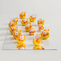 Figurines mignonnes de singes miniatures en résine, en vrac, petits animaux, cadeaux de fête, décorations de gâteaux d'été, statues de jardin, jouets
