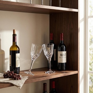 Gobelets à <span class=keywords><strong>vin</strong></span> rouge vintage légers en PMMA gaufré, verres à <span class=keywords><strong>vin</strong></span> blanc transparents en cristal taillé écologiques pour les fêtes - Product Image 4