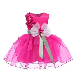 Nuevo Producto de Moda, Vestido Infantil de Malla con Lazo de Mariposa Estilo Europeo-Americano, del Mercado Chino - Product Image 1