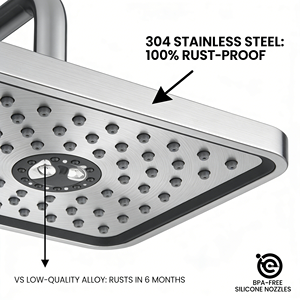 Robinet <span class=keywords><strong>de</strong></span> douche numérique <span class=keywords><strong>de</strong></span> luxe à poignée unique, avec cartouche céramique, jet pluie et massage, système <span class=keywords><strong>de</strong></span> douche mural pour salle <span class=keywords><strong>de</strong></span> bain, touches piano - Product Image 3