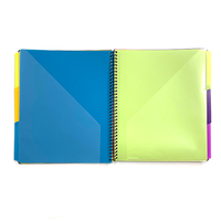 Carnet à spirales en papier kraft avec logo personnalisé, format lettre, spirale en plastique avec cercle métallique, recharge de papier à feuilles mobiles, documents pour le bureau