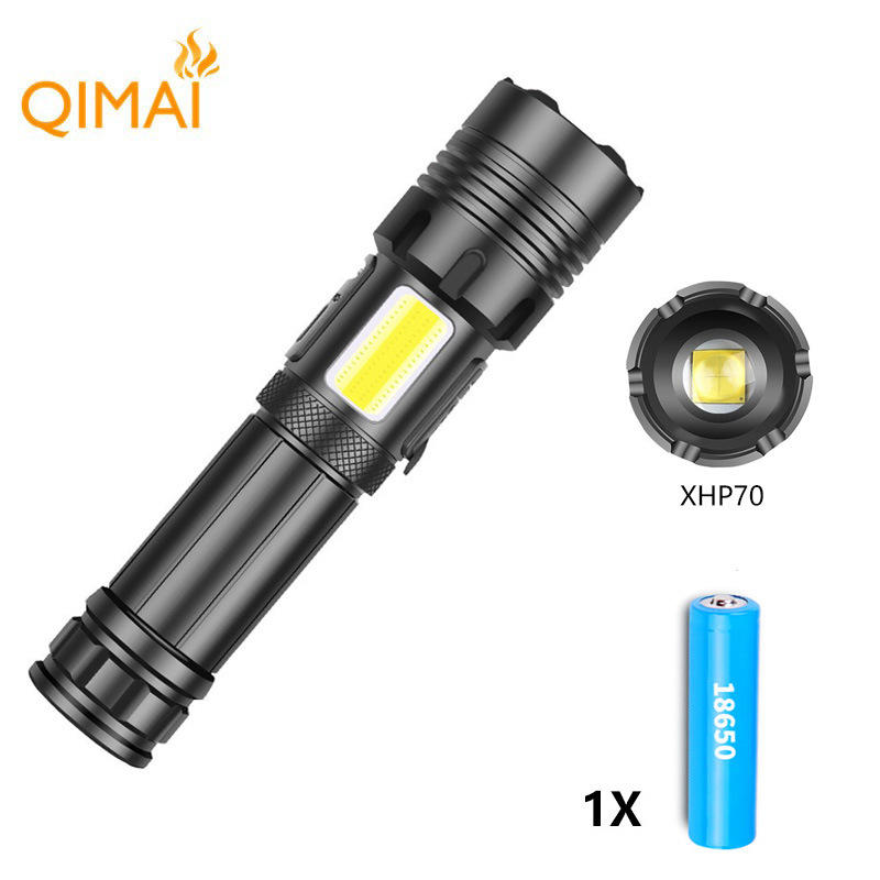 1670 Short P70 Flashlight + 1*18650 + USB Cable