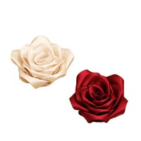 Aierflorist Pita Sutra Poliester Kepala Bunga Mawar - Buatan Tangan Murni Siap Pakai & Serbaguna untuk Buket Bros