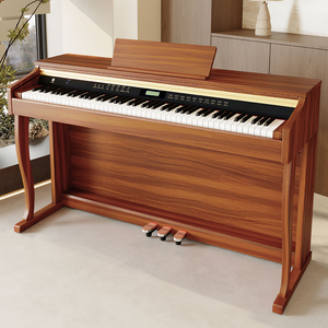 Piano numérique droit avec clavier à marteaux externe 88 touches, 3 pédales, haut-parleur intégré (4 x 25W), polyphonie 256 notes, support au sol pour - Product Image 3