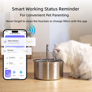 ओएम 4 एल बिल्ली पानी डिस्पेंसर दृश्य विंडो ट्या वाई-फाई ऐप कुत्ते पानी का फव्वारा स्वचालित पालतू पेयजल फव्वारे स्टेनलेस स्टील - Product Image 3