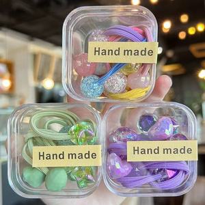 Venta al por mayor de colores de alta elasticidad de verano Sweet6pcs/set banda de goma para el cabello niñas azul mate corazón bola bebé lazos para el cabello accesorios para el cabello - Product Image 2