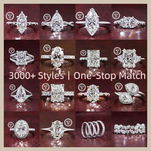 Nhẫn đính hôn bằng vàng khối 10k, 14k, 18k với kim cương nhân tạo mài giác Marquise, chứng nhận IGI Gia, được tạo ra bằng phương pháp CVD HPHT dành cho nữ và nam - Product Image 3