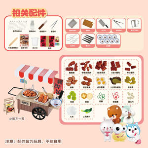 Juego de comida en miniatura Ebella DIY, puesto de cerdo asado y arroz, juguete de simulación para niños de 5 a 7 años, unisex - Product Image 2