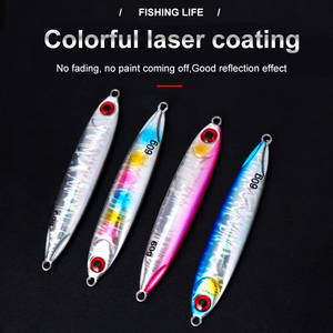 Muestra libre al por mayor luminosa de señuelo de pesca plomo láser modelo cuerpo Jig atraer lento jigging paso atraer - Product Image 4