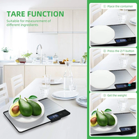 Vente en gros de plate-forme de balance de cuisine numérique en acier inoxydable Balance de régime à affichage LCD Balance de poids électronique pour batterie alimentaire