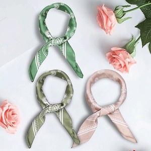 Nuevo Pañuelo Bandana de Seda Satinada de Alta Calidad Hecho a Medida, con Estampado Floral, Cuadrado, para Todas las Temporadas, para Mujer - Product Image 5