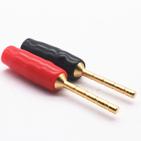 Fiche banane mâle 2mm pour câble haut-parleur vis connecteur de verrouillage cuivre plaqué or broche longue