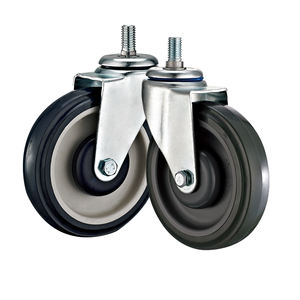 4 ''5'' Supermarkt Einkaufs wagen PU/TPR Trolley Räder Rollen Aufzug Rollen Schwenkbare Handwagen Räder für Einkaufs zentrum - Product Image 5