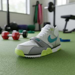 Nike Air Trainer 1 Zapatillas de Fitness para Hombre Blanco Gris Azul Verdoso Empeine Sintético Suela Exterior de Goma Entresuela de EVA Forro de Malla Primavera - Product Image 3
