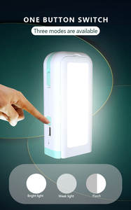 Acil aydınlatma döner anahtar okuma kitap çalışma masası lamba şarj edilebilir katlanır masa lambası usb akıllı ampul ile - Product Image 5