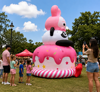 Gâteau gonflable personnalisé en forme d'animal de dessin animé pour la décoration d'événements festifs, la publicité commerciale, les événements de carnaval