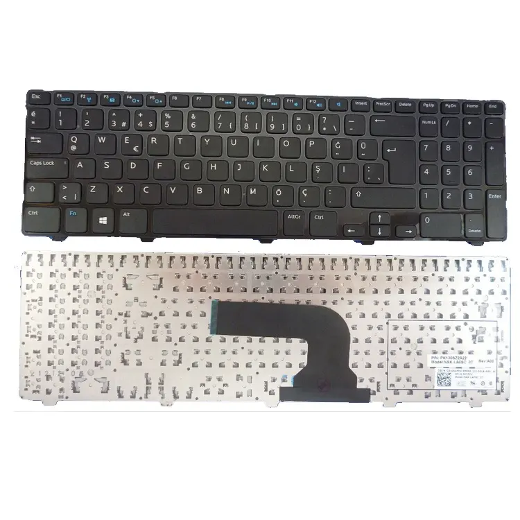 Turkse laptop toetsenbord Voor Dell 15 3521 3537 15r 5521 5537 Zwart Toetsenbord