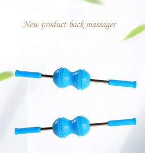 Rodillo de palo de masaje de gran oferta con bolas dobles cuerpo Yoga gimnasio hogar masajeador muscular rodillo palo - Product Image 3