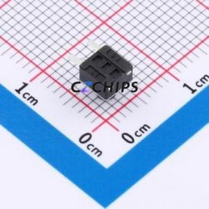 TSC08-CBW1FH5.0 Tactile Switch Through hole-3P,4.5x4.5mm Switch Single Pole Single Throw Round Button 2.5N Right Angle Insert - Product Image 2