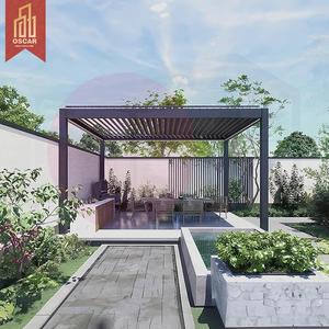 Pergola motorisée en aluminium pour extérieur 3x3, 3x4, 4x4, 6x4 m avec <span class=keywords><strong>voile</strong></span> en polycarbonate et télécommande pour jardin, patio, balcon - Product Image 1