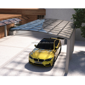 Abri de voiture extérieur, structure en aluminium, toit en polycarbonate pour une seule place de stationnement - Product Image 4
