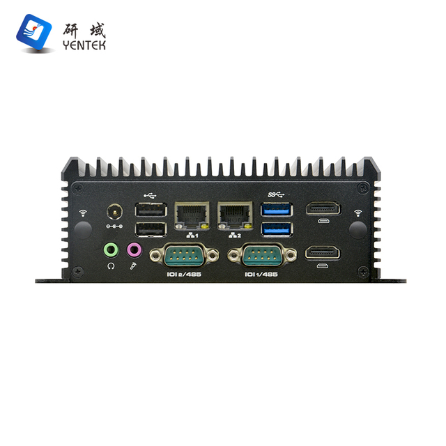 Fanless Industrial Mini PC 6200U 5205U 8260U 10210U DDR4 M.2 Dual HD 4K 60Hz Dual LAN RS232 RS485 Embedded Computer Box PC