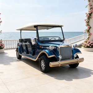 Custom Retro <b>Electric</b> Sightseeing <b>Car</b> 8 <b>Seater</b> Open Body Antique Tour Shuttle for Holiday Resort - Product Image 1