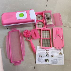<b>Multifunctional</b> Stainless Steel Blade <b>Vegetable</b> <b>Cutter</b> Various Colors Purple Pink Household Kitchen Utensil Multi-Purpose - Product Image 3