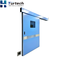 Porte coulissante automatique hermétique anti-poussière en acier inoxydable fini pour hôpital, Turtech & Doortec
