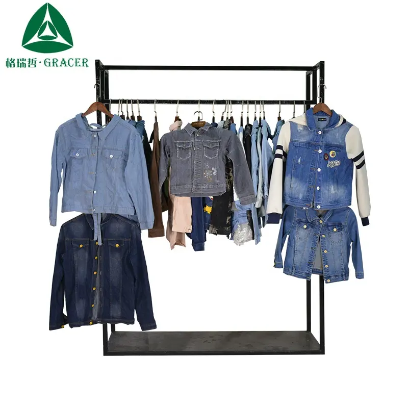 Hot Bán Hàng Châu Phi Sử Dụng Quần Áo Thứ Hai Tay Quần Áo Denim Áo Khoác Mùa Đông