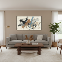 Peinture à l'huile abstraite faite à la main sur toile, personnalisée, en gros, imperméable et écologique, pour décoration murale de salon et de maison