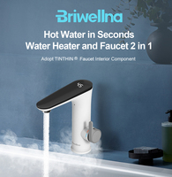 Briwellna 3.2kW 220V chauffage électrique robinet d'eau instantané chaud froid LED affichage salle de bain robinet céramique Valve noyau plastique