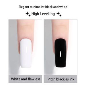 Gel per Unghie UV Fototerapico Versatile Base Nero Puro Bianco Ghiaccio Trasparente Bianco Latte Bianco Albume di Uovo Soak Off per Nail Art e Pittura a Mano - Product Image 4
