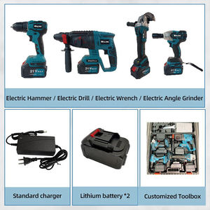Gran Descuento en Herramientas Eléctricas, Juego de 4 Taladros Inalámbricos con Batería de Iones de Litio de 21V, Multiusos, Velocidad Variable, KHC-HC-74 ¡Gran Descuento! ! - Product Image 2