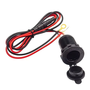 Toma de encendedor de cigarrillos de coche ABS impermeable de 12V, Cable de 60CM, toma de corriente, <span class=keywords><strong>accesorios</strong></span> de coche <span class=keywords><strong>para</strong></span> barco, motocicleta, Tractor, nominal 10A - Product Image 1