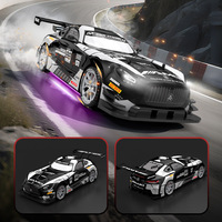 Coche RC de Derrape de Alta Velocidad 2.4G 1:16 con Control de Aceleración Proporcional, Luces Delanteras/Traseras, Chasis Colorido y Control Remoto