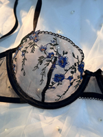 Ensemble de lingerie élégant en dentelle noire brodée de haute qualité, directement de l'usine
