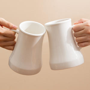 Mug à bière en céramique personnalisé 501-600 ml grande capacité blanc pour usage domestique, cadeaux, sur commande - Product Image 1