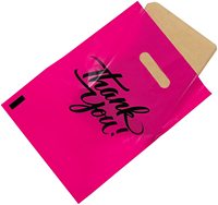 Sac de marchandises en PE-BD de taille personnalisée Sacs à provisions en plastique avec poignée découpée et thermoscellage pour l'emballage de vêtements, chaussures, cadeaux, artisanat